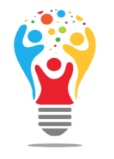 Diversity - image of light bulb with varied color shapes like people imposed